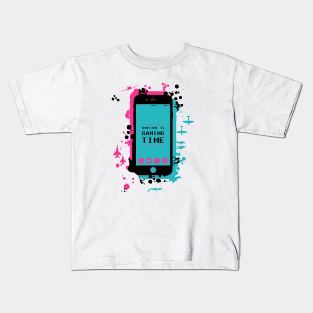 Riso Phone Kids T-Shirt by AngoldArts